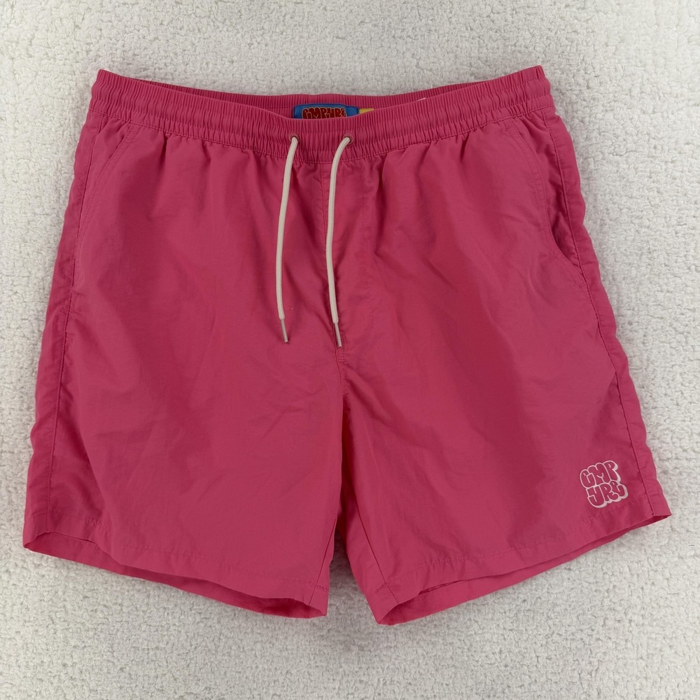 Empyre Swim Shorts‎ Mens Medium Pink Nylon Trunks Elastic Waist Quick Dry Beach